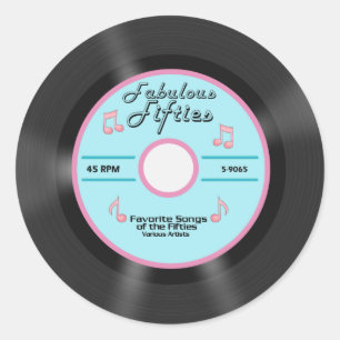 Fabulous Fifties Classic Round Sticker