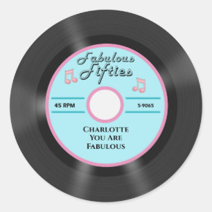 Fabulous Fifties Classic Round Sticker