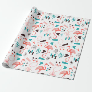 Fabulous Fifties Flamingos Wrapping Paper