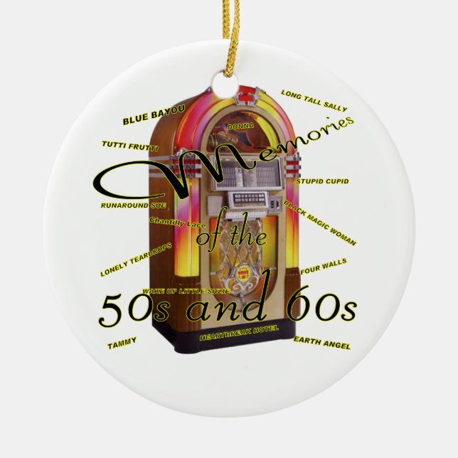 Fabulous fifties juke box ceramic ornament (Front)