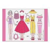 Fabulous Fifties: Marilyn Paper Doll Blank Card (Front Horizontal)