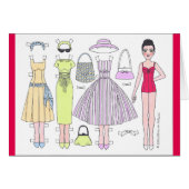 Fabulous Fifties: Polly Paper Doll Blank Card (Front Horizontal)