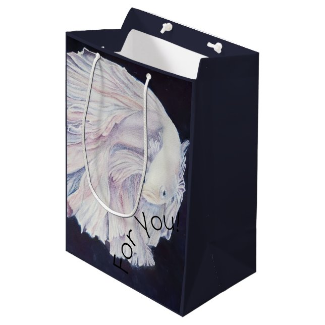Fabulous Fighter Fish Medium Gift Bag (Front Angled)