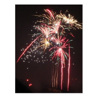 Fabulous Fireworks Postcard