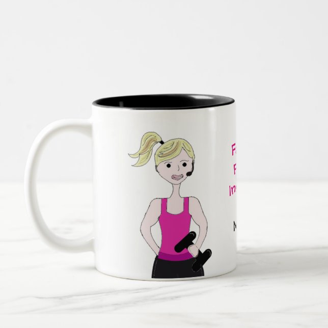 Fabulous Fitness Instructor Two-Tone Coffee Mug (Left)