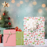 Fabulous Flamingling Christmas Fun Wrapping Paper Sheets<br><div class="desc">Fabulous flamingling Christmas fun paper with pink flamingo pattern on white background,  Christmas string light pattern on pear green background,  and a solid pink background.  Flamingo pattern includes festive flamingos,  parrots,  snowmen,  palm trees with some having string lights,  pineapples,  and wrapped gifts.</div>