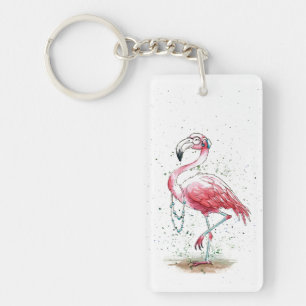 Fabulous Flamingo Keychain