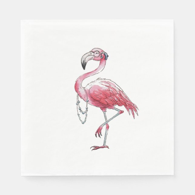 Fabulous Flamingo Napkins (Front)