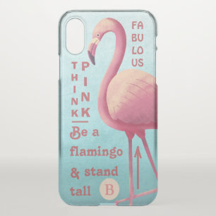 Fabulous Flamingo Painting with Quotes iPhone XS Case
