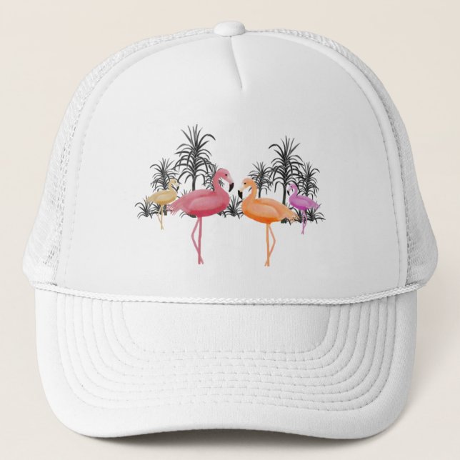 Fabulous Flamingos Trucker Hat (Front)