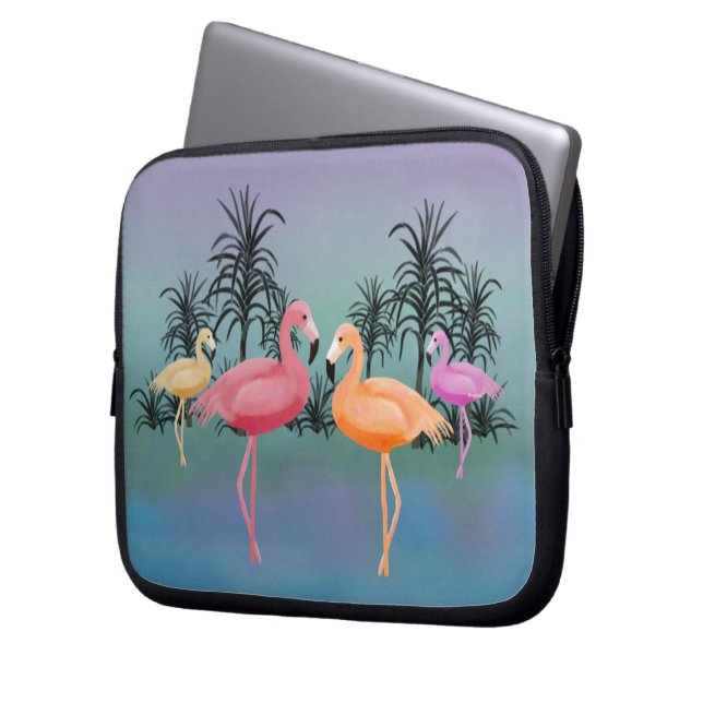 Fabulous FlamingosLaptop Sleeve (Front Left)
