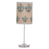 FABULOUS FLEUR DE LIS VINTAGE PRINT TABLE LAMP (Back)