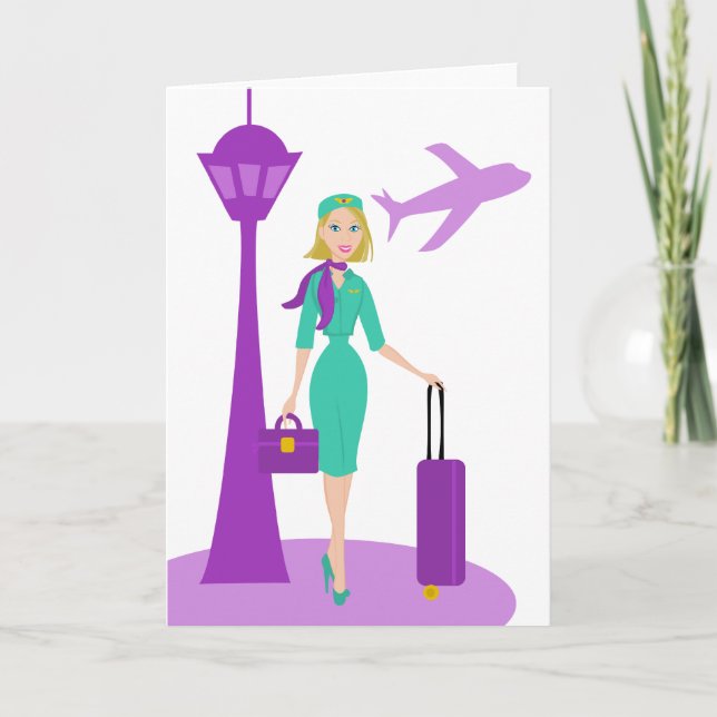 Fabulous Flight Attendant Card