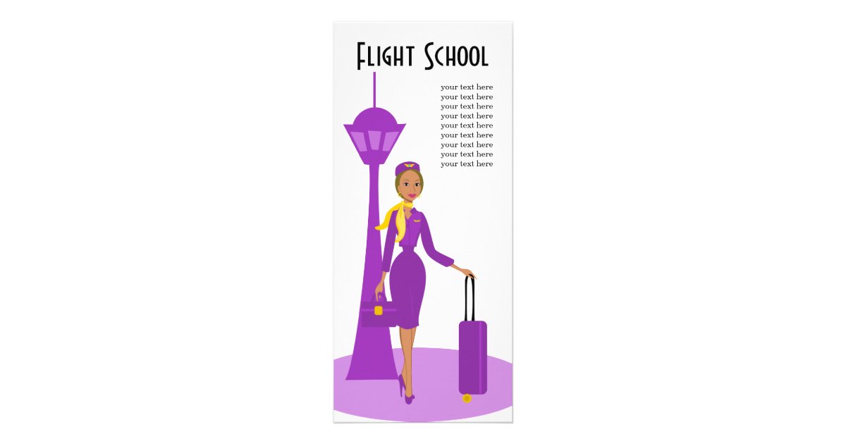 Fabulous Flight Attendant Rack Card | Zazzle