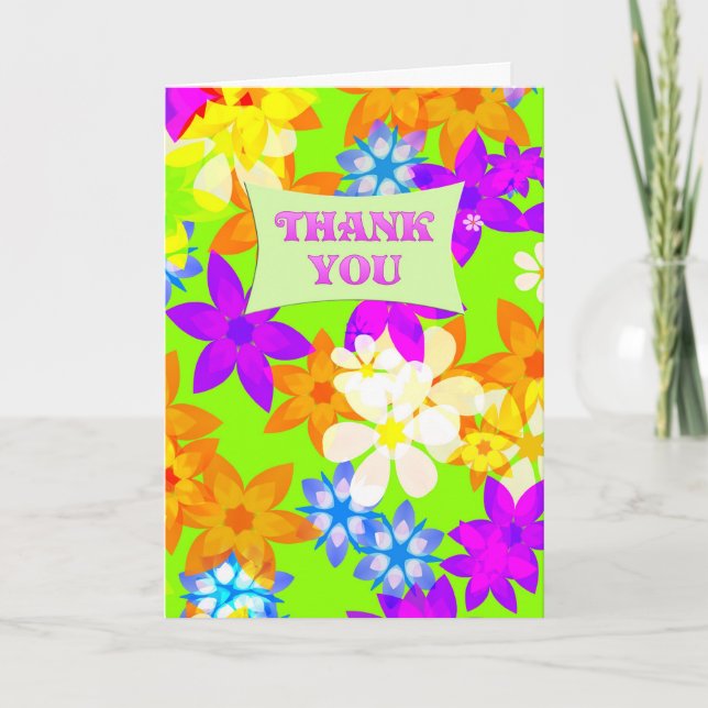 Fabulous flowers Thank you card (Front)