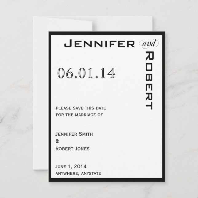Fabulous Font Modern Save the Date (Front)