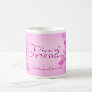 "Fabulous Friend" purple orchid thanks mug
