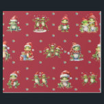 Fabulous Frogs Christmas Holiday on Red Wrapping Wrapping Paper<br><div class="desc">Fun frogs holiday wrapping paper will entertain and delight anyone you gift it to! Amusing, quality wrapping paper will be your favorite. Look for our amazing Frog Rock Band set of three flat sheets and rolled wrapping papers to match! Plus, any animal-themed products sold from the Paws Charming shop help...</div>