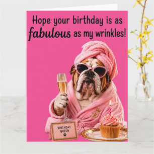  FABULOUS FUNNY ENGLISH BULLDOG BIRTHDAY  CARD