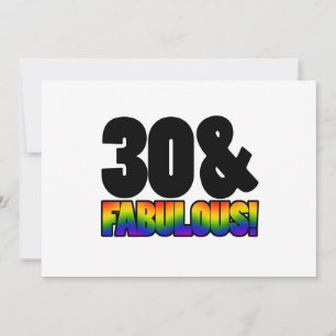 Fabulous Gay 30th Birthday Card