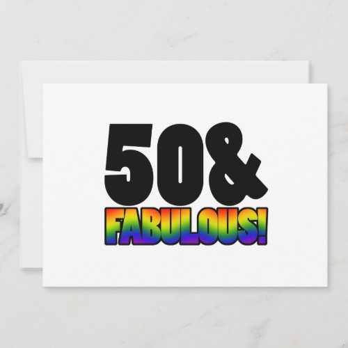 Fabulous Gay 50th Birthday Card