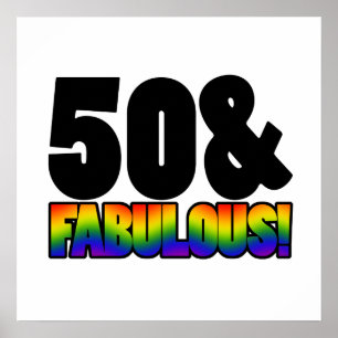 Fabulous Gay 50th Birthday Poster