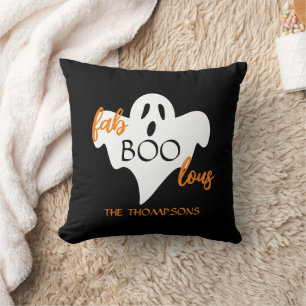 Fabulous Ghost fab-boo-lous funny Halloween Throw Pillow