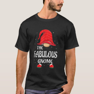 Fabulous Gnome Buffalo Plaid Matching Family Chris T-Shirt