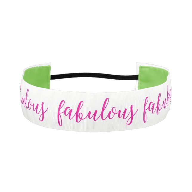 "Fabulous" Hair Band Athletic Headband (Front)