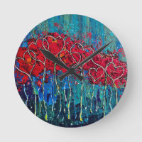 Fabulous Hearts Wall Clock
