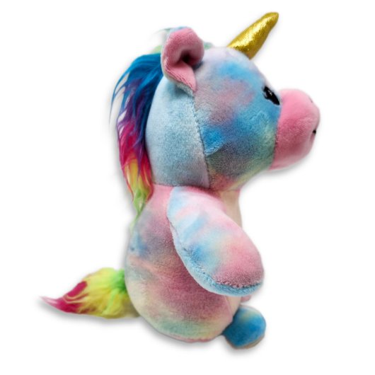 Fabulous High-Quality Rainbow Unicorn 6” Plushie (Side)