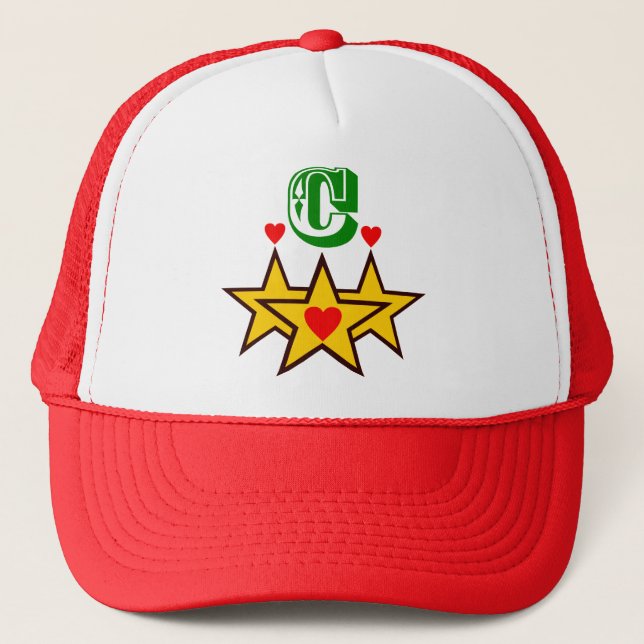 ╚»★Fabulous Initial C Stylish Trucker Hat★«╝ Hat (Front)