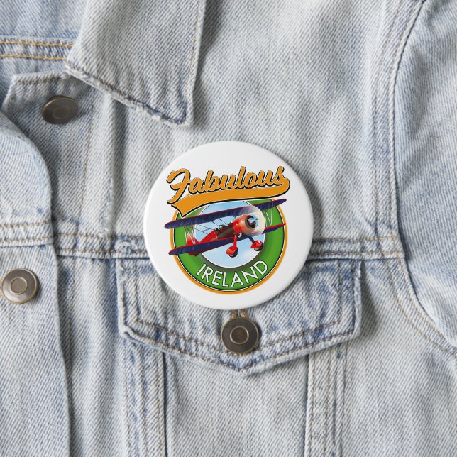 fabulous Ireland travel patch. Button (In Situ)