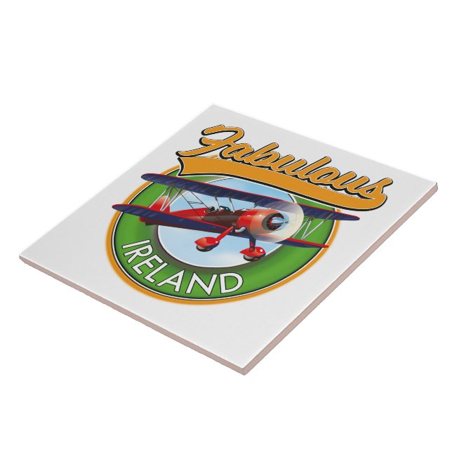 fabulous Ireland travel patch. Ceramic Tile (Side)