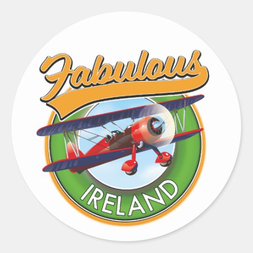 fabulous Ireland travel patch Keychain Classic Round Sticker