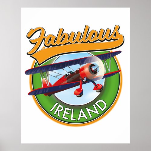 fabulous Ireland travel patch Poster