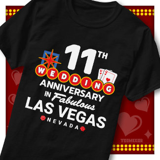 Fabulous Las Vegas 11th Anniversary Wedding Couple T-Shirt
