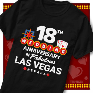 Fabulous Las Vegas 18th Anniversary Wedding Couple T-Shirt