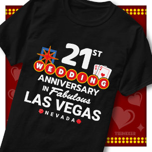Fabulous Las Vegas 21st Anniversary Wedding Couple T-Shirt