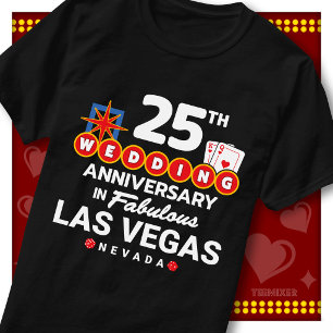 Fabulous Las Vegas 25th Anniversary Wedding Couple T-Shirt