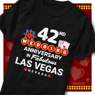 Fabulous Las Vegas 42nd Anniversary Wedding Couple T-Shirt