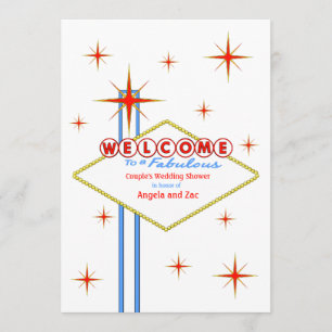 Fabulous Las Vegas Sign Wedding Shower Invitation