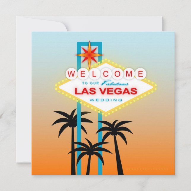 Fabulous Las Vegas Wedding Invitation (Front)