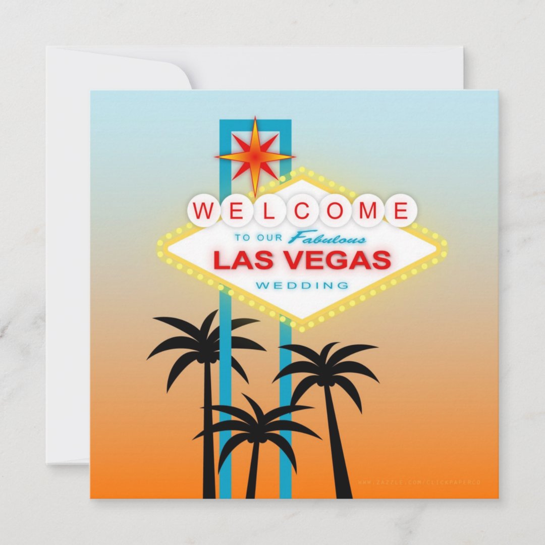 Fabulous Las Vegas Wedding Invitation Zazzle