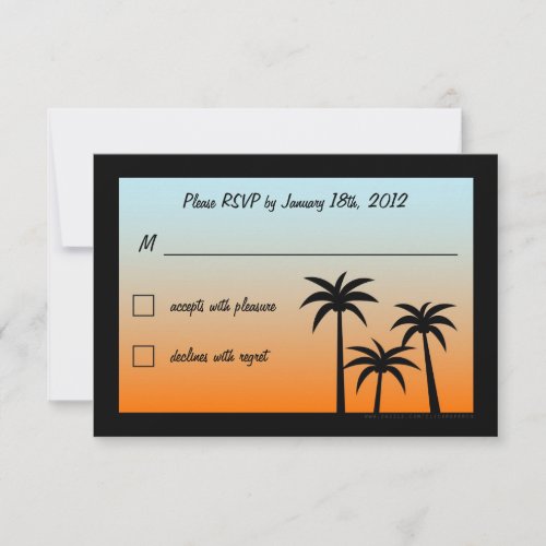 Fabulous Las Vegas Wedding RSVP Invitation