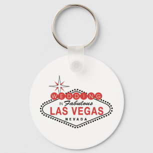 Fabulous Las Vegas Wedding Template Customizable Keychain
