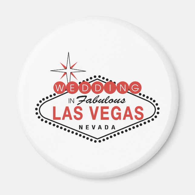 Fabulous Las Vegas Wedding Template Customizable Magnet (Front)