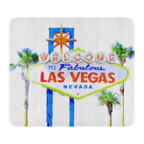 Fabulous Las Vegas Welcome Sign Cutting Board