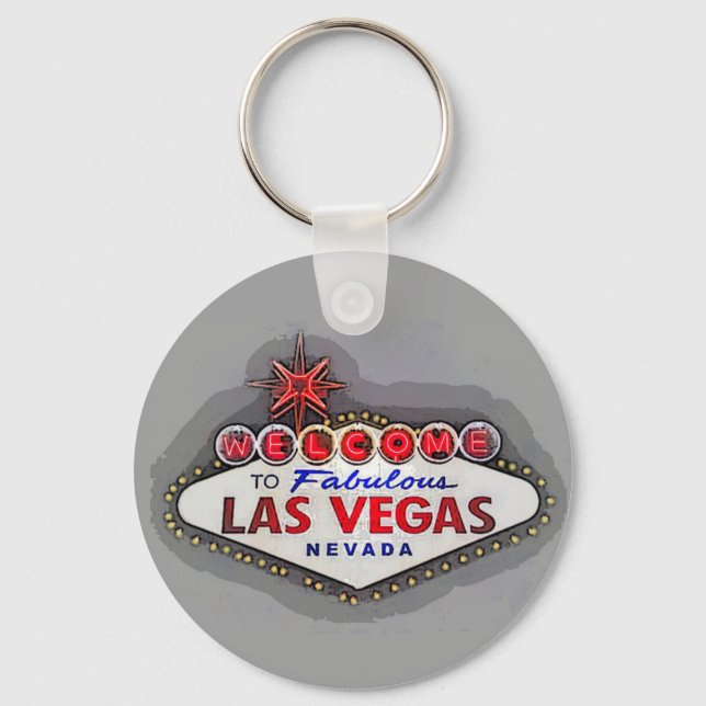 Fabulous Las Vegas Welcome Sign Keychain (Front)
