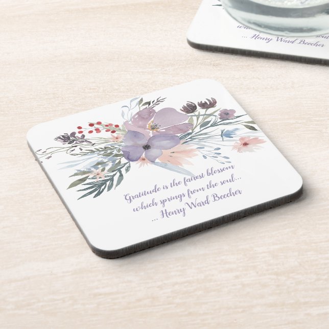 Fabulous Lavender Flowers Beverage Coaster (Left Side)